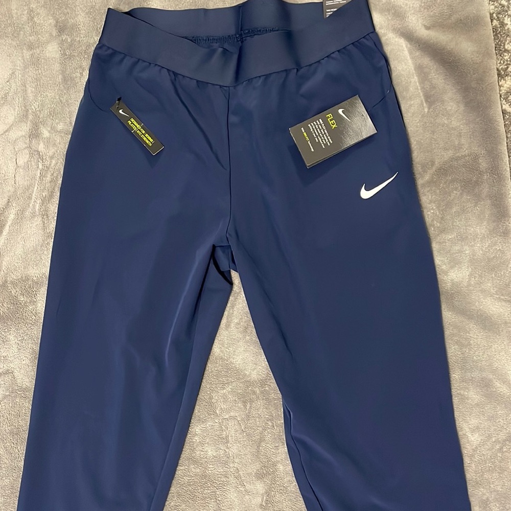 Blue Nike flex pants. Dri-fit technology